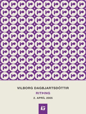 cover image of Vilborg Dagbjartsdóttir : ritþing 2. apríl 2005